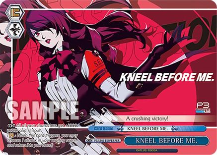 Image of KNEEL BEFORE ME. (P3/SE46-E59PERPER) [Persona 3 Reload Premium Booster]