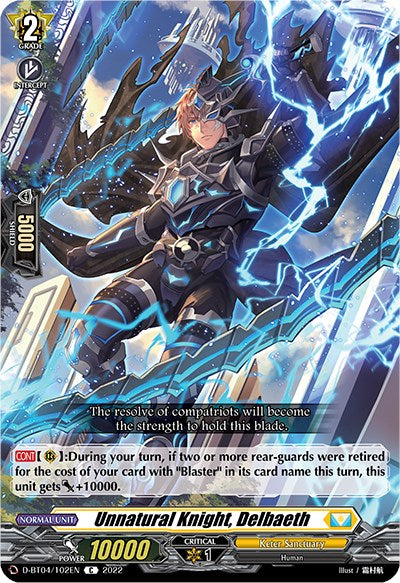 Image of Unnatural Knight, Delbaeth (D-BT04/102EN) [Awakening of Chakrabarthi]