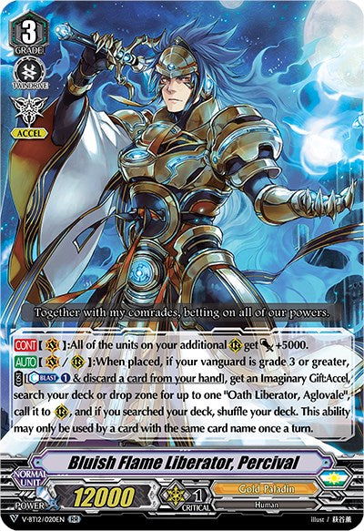 Image of Bluish Flame Liberator, Percival (V-BT12/020EN) [Divine Lightning Radiance]