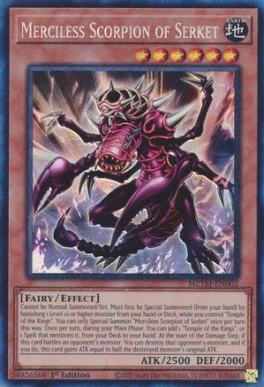 Image of Merciless Scorpion of Serket (Collector's Rare) [MZTM-EN002] Ultra Rare