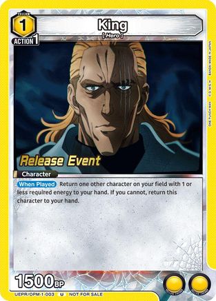 Image of King (003) (UEPR/OPM-1-003) - UE06BT One Punch Man Release Event Cards