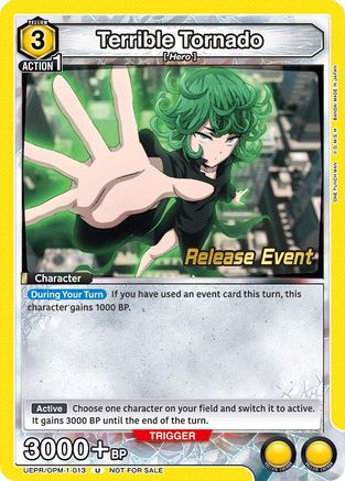 Image of Terrible Tornado (013) (UEPR/OPM-1-013) - UE06BT One Punch Man Release Event Cards
