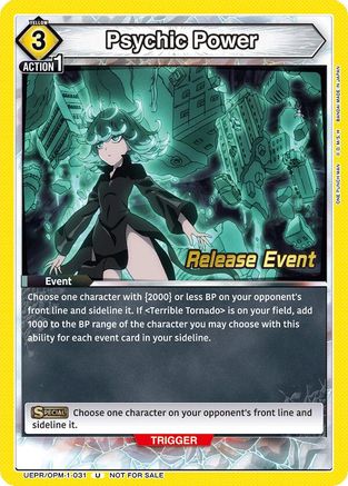 Image of Psychic Power (UEPR/OPM-1-031) - UE06BT One Punch Man Release Event Cards