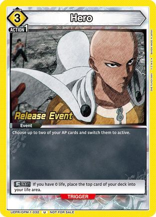 Image of Hero (UEPR/OPM-1-032) - UE06BT One Punch Man Release Event Cards