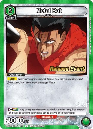 Image of Metal Bat (043) (UEPR/OPM-1-043) - UE06BT One Punch Man Release Event Cards