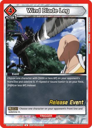 Image of Wind Blade Leg (UEPR/OPM-1-099) - UE06BT One Punch Man Release Event Cards