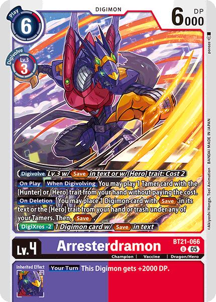 Image of Arresterdramon [BT21-066] [World Convergence]