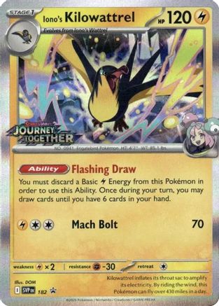 Image of Iono's Kilowattrel (Prerelease) [Scarlet & Violet: Black Star Promos]