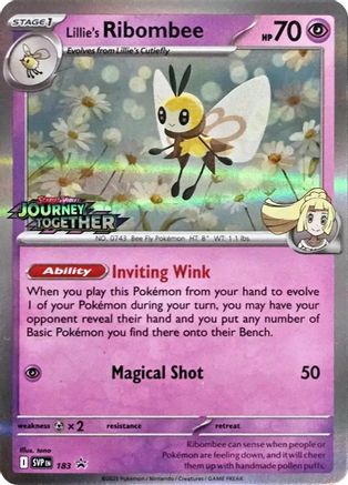 Image of Lillie's Ribombee (183) [Scarlet & Violet: Black Star Promos]
