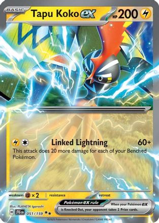Image of Tapu Koko ex (051/159) [Scarlet & Violet: Journey Together]