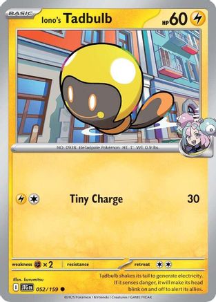 Image of Iono's Tadbulb (052/159) [Scarlet & Violet: Journey Together]