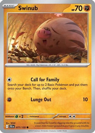 Image of Swinub (077/159) [Scarlet & Violet: Journey Together]