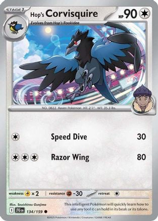 Image of Hop's Corvisquire (134/159) [Scarlet & Violet: Journey Together]