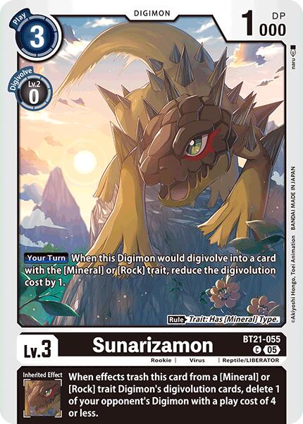 Image of Sunarizamon [BT21-055] [World Convergence]