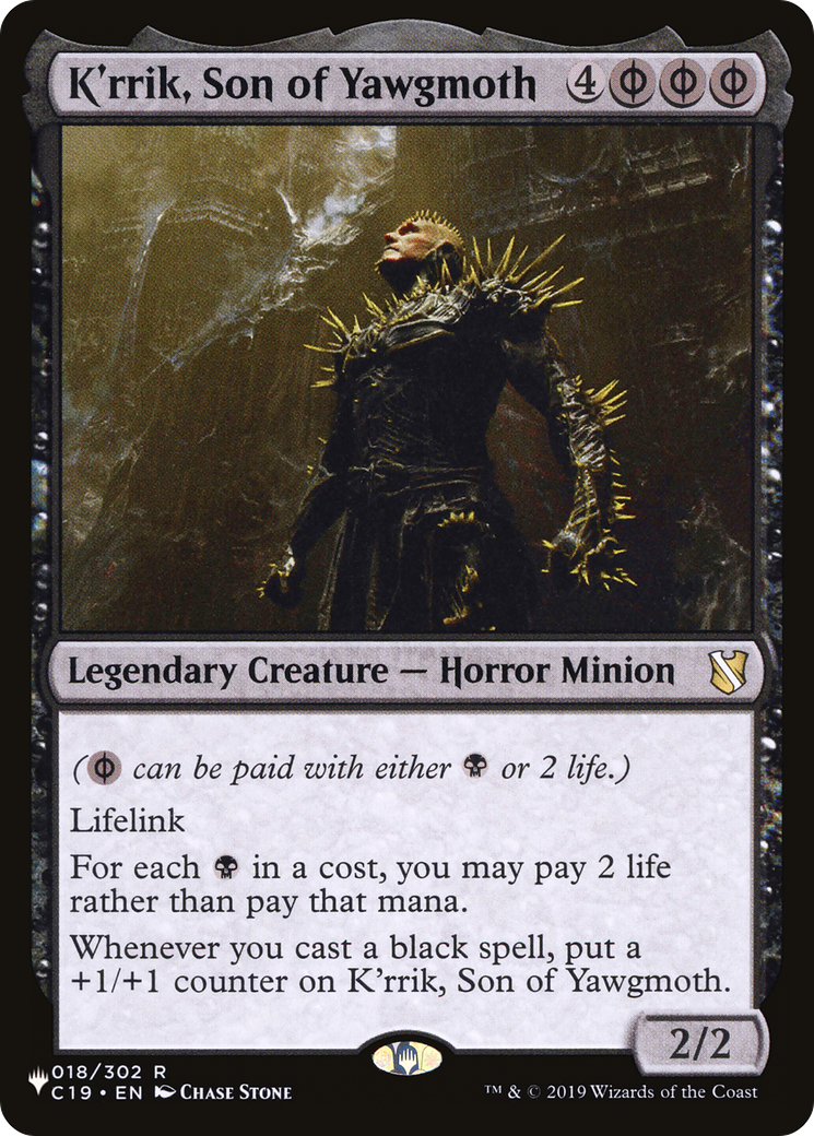 Image of K'rrik, Son of Yawgmoth [The List]