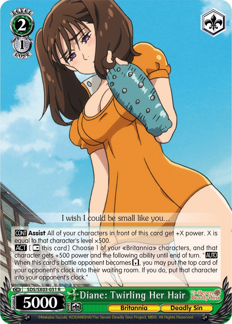 Image of Diane: Twirling Her Hair (SDS/SX03-031 R) [The Seven Deadly Sins]