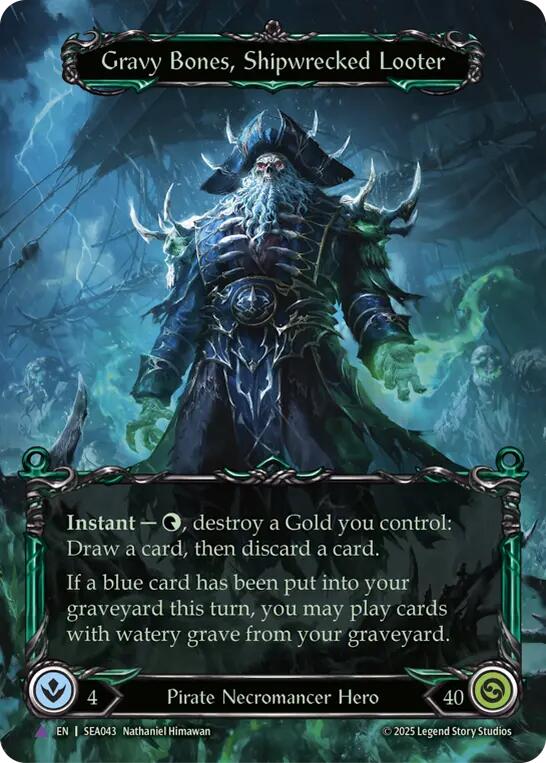 Image of Gravy Bones, Shipwrecked Looter (Marvel) [SEA043] (High Seas)  Cold Foil