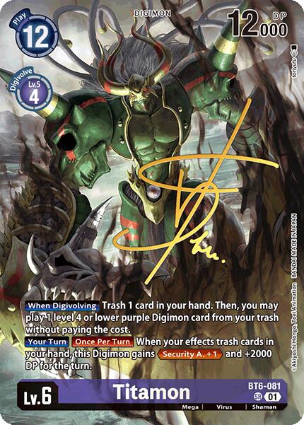 Image of Titamon [BT6-081] (Signed) [World Convergence]