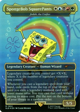 Image of SpongeBob SquarePants - Jodah, the Unifier (Rainbow Foil) [Secret Lair Drop Series]