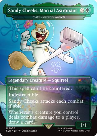 Image of Sandy Cheeks, Martial Astronaut - Toski, Bearer of Secrets (Rainbow Foil) [Secret Lair Drop Series]