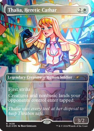 Image of Thalia, Heretic Cathar (Rainbow Foil) [Secret Lair Drop Series]