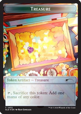 Image of Treasure Token (1432) (Rainbow Foil) [Secret Lair Drop Series]
