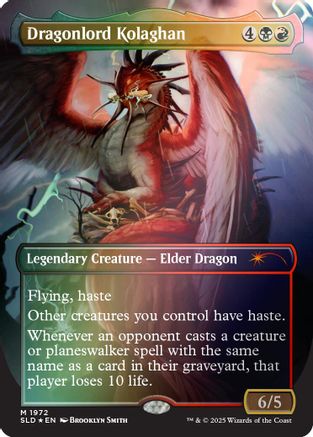 Image of Dragonlord Kolaghan (1972) (Rainbow Foil) [Secret Lair Drop Series]