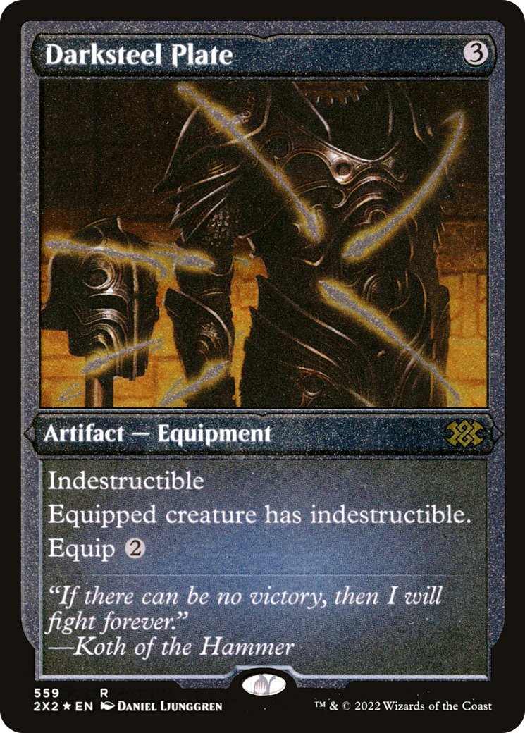 Image of Darksteel Plate (Foil Etched) [Double Masters 2022]