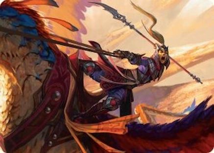 Image of Dragonback Lancer Art Card (3/54) [Tarkir: Dragonstorm Art Series]