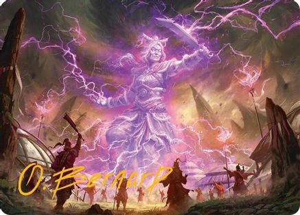 Image of Smile at Death Art Card (4/54) (Gold-Stamped Signature) [Tarkir: Dragonstorm Art Series]
