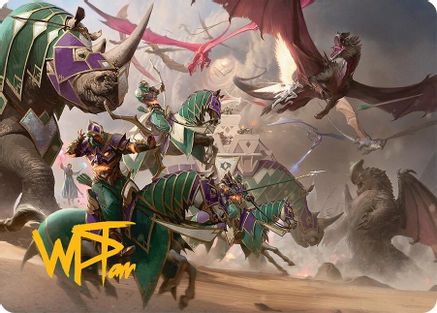 Image of United Battlefront Art Card (5/54) (Gold-Stamped Signature) [Tarkir: Dragonstorm Art Series]