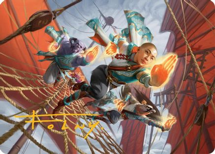 Image of Aligned Heart Art Card (52/54) (Gold-Stamped Signature) [Tarkir: Dragonstorm Art Series]