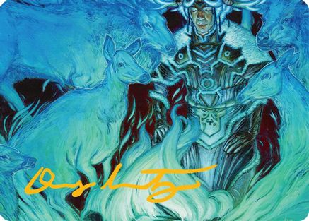 Image of Unending Whisper Art Card (9/54) (Gold-Stamped Signature) [Tarkir: Dragonstorm Art Series]