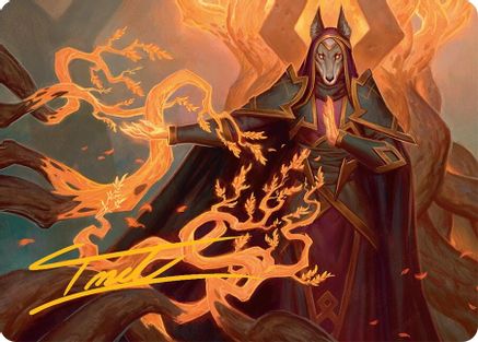 Image of Abzan Devotee Art Card (10/54) (Gold-Stamped Signature) [Tarkir: Dragonstorm Art Series]