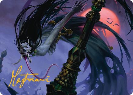 Image of Qarsi Revenant Art Card (12/54) (Gold-Stamped Signature) [Tarkir: Dragonstorm Art Series]