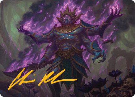 Image of Rot-Curse Rakshasa Art Card (13/54) (Gold-Stamped Signature) [Tarkir: Dragonstorm Art Series]