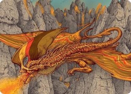 Image of Magmatic Hellkite Art Card (34/54) [Tarkir: Dragonstorm Art Series]