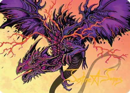 Image of Stormshriek Feral Art Card (35/54) (Gold-Stamped Signature) [Tarkir: Dragonstorm Art Series]