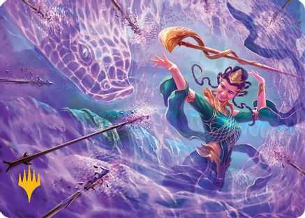 Image of Snakeskin Veil Art Card (19/54) (Gold-Stamped Signature) [Tarkir: Dragonstorm Art Series]