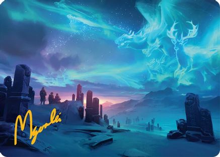 Image of Auroral Procession Art Card (20/54) (Gold-Stamped Signature) [Tarkir: Dragonstorm Art Series]
