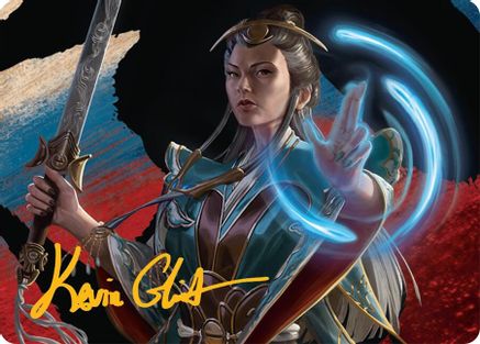 Image of Narset, Jeskai Waymaster Art Card (44/54) (Gold-Stamped Signature) [Tarkir: Dragonstorm Art Series]
