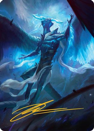 Image of Ugin, Eye of the Storms Art Card (1/54) (Gold-Stamped Signature) [Tarkir: Dragonstorm Art Series]