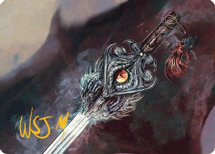 Image of Dragonfire Blade Art Card (40/54) (Gold-Stamped Signature) [Tarkir: Dragonstorm Art Series]
