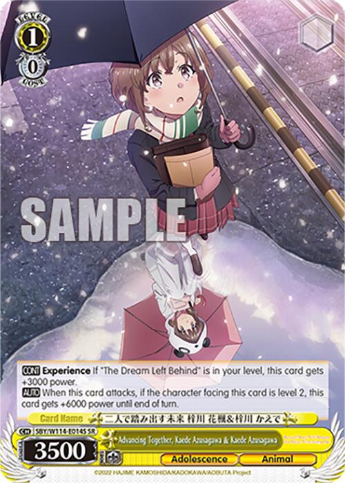 Image of Advancing Together, Kaede Azusagawa & Kaede Azusagawa (SBY/W114-E014S SR) [Rascal Does Not Dream Series]
