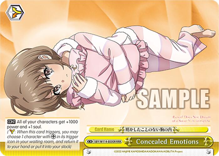 Image of Concealed Emotions (SBY/W114-E030R RRR) [Rascal Does Not Dream Series]