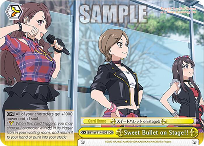 Image of Sweet Bullet on Stage!! (SBY/W114-E031 CR) [Rascal Does Not Dream Series]
