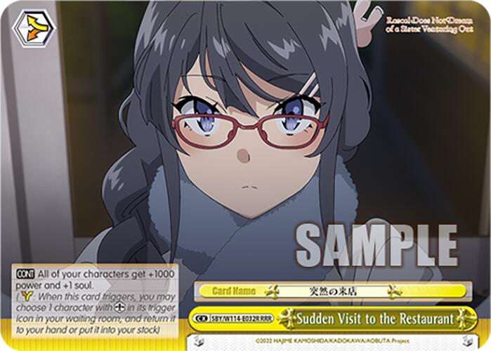 Image of Sudden Visit to the Restaurant (SBY/W114-E032R RRR) [Rascal Does Not Dream Series]