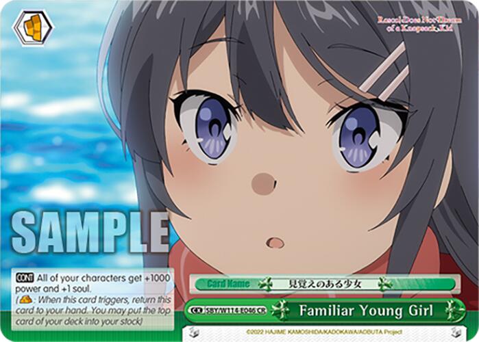 Image of Familiar Young Girl (SBY/W114-E046 CR) [Rascal Does Not Dream Series]