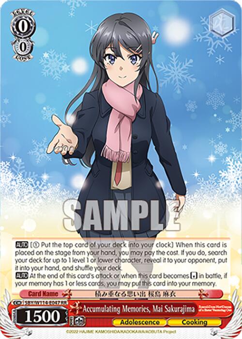 Image of Accumulating Memories, Mai Sakurajima (SBY/W114-E047 RR) [Rascal Does Not Dream Series]