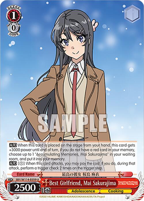 Image of Best Girlfriend, Mai Sakurajima (SBY/W114-E059 U) [Rascal Does Not Dream Series]